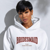 Red + Brown Faux Glitter Varsity BRIDESMAID Sweatshirt