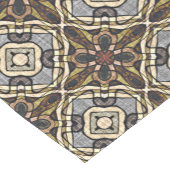 Red Brown Gray Ochre Angesagter Bohemischer Balkon Kurzer Tischläufer (Ecke)