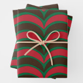 Red Brown Green Abstrakt Geometric Geschenkpapier Set (Beispiel)