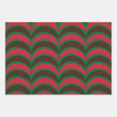 Red Brown Green Abstrakt Geometric Geschenkpapier Set (Vorderseite)