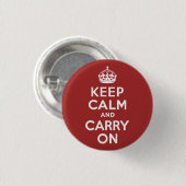 Red Brown halten Sie ruhig und tragen Sie weiter Button (Vorne & Hinten)