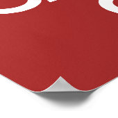 Red Brown halten Sie ruhig und tragen Sie weiter Poster (Ecke)