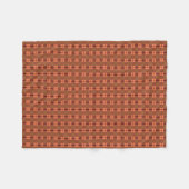 Red Brown Intricate Pattern Fleecedecke (Vorderseite (Horizontal))