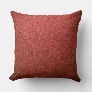 Red Brown Leather Kissen