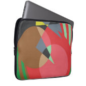 Red & Brown Modern Art Laptop Sleeve (Vorne Rechts)