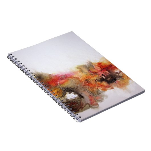 Red Brown Orange White Moderne Abstrakte Kunst Notizblock (Rechte Seite)