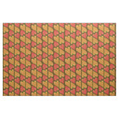 Red Brown Scribble Hearts Pattern Earthy Niedlich  Stoff (Fat Quarter (45,7 x 55,9 cm))