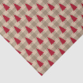 Red Brown Tan Buffalo Kariert Rustikale Weihnachte Seidenpapier (Detail)