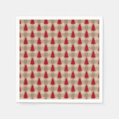 Red Brown Tan Buffalo Kariert Rustikale Weihnachte Serviette (Vorderseite)