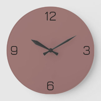 Red Brown Terracotta 976A66 Farbe mit Namensoption Große Wanduhr