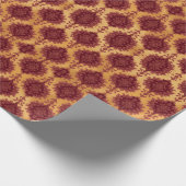 Red Brown Vintage Damask Pattern Geschenkpapier (Ecke)
