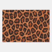 Red Brown Yellow Leopard Animal Print Geschenkpapier Set (Vorderseite)
