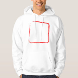 Red Brush Frame Streetwear Hoodie
