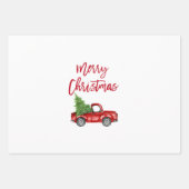 Red Brush Script Christmas Truck Geschenkpapier Set (Vorderseite 2)