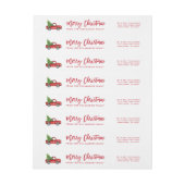 Red Brush Script Vintag Truck Weihnachtsbaum (Bogen)