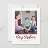 Red Brushed Script Frohe Weihnachten Einfaches 2 F (Vorderseite)