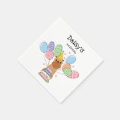 Red Brussels Griffon Birthday Paper Serviette (Ecke)