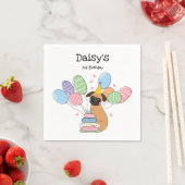 Red Brussels Griffon Birthday Paper Serviette (Beispiel)
