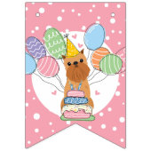 Red Brussels Griffon Croppe Oars Birthday Wimpelkette (Erste Fahne)