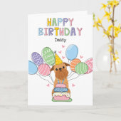 Red Brussels Griffon Dog Birthday Card Karte (Gelbe Blume)
