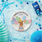 Red Brussels Griffon Dog Birthday Party Pappteller (Party)