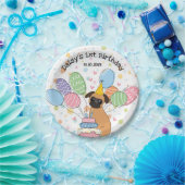 Red Brussels Griffon Dog Birthday Party Pappteller (Party)