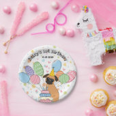 Red Brussels Griffon Dog Birthday Party Pappteller (Party)