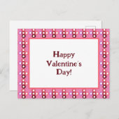 Red Bubble Pattern Postkarte (Vorne/Hinten)