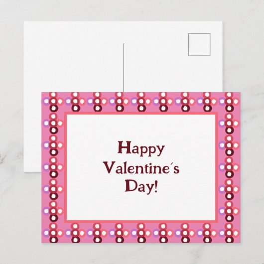 Red Bubble Pattern Postkarte (Vorne/Hinten)