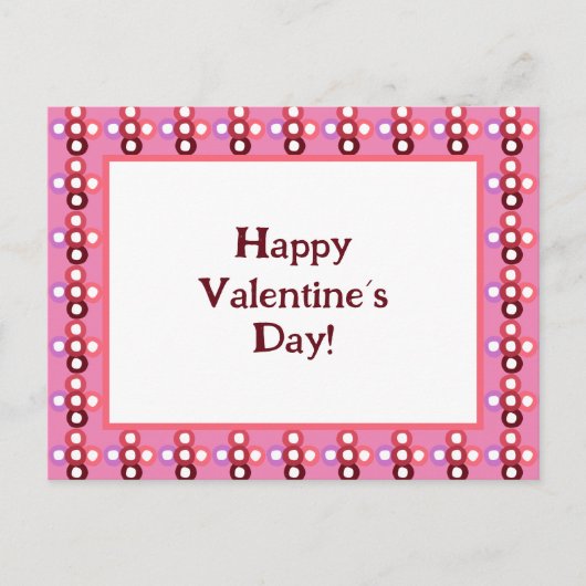 Red Bubble Pattern Postkarte (Vorderseite)