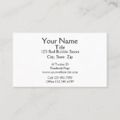 Red Bubble Swoosh Visitenkarte (Rückseite)