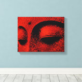 Red Buddha Wrapped Canvas Leinwanddruck (Insitu (Holzboden))