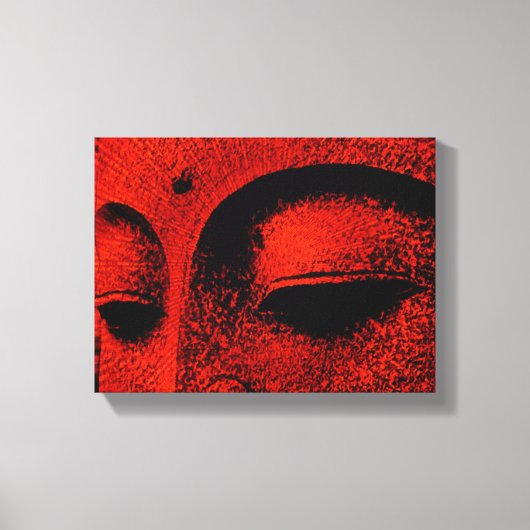Red Buddha Wrapped Canvas Leinwanddruck (Vorderseite)
