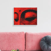 Red Buddha Wrapped Canvas Leinwanddruck (Insitu (Wohnzimmer))