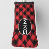 Red Buffa Karierte, kundenspezifische Golf Blade P Headcover (Rotieren 90)