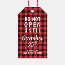 Red Buffalo bezahlt nicht bis Weihnachten geöffnet Geschenkanhänger