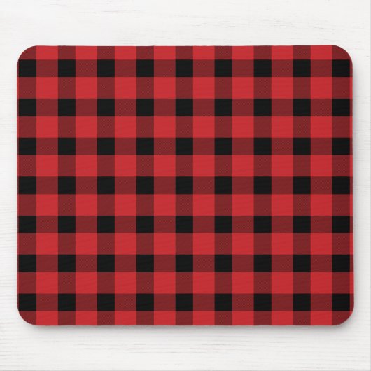 Red Buffalo Country Lumberjack Kariert Mousepad (Vorne)