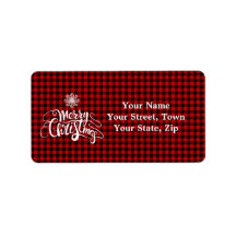 Red Buffalo Frohe Weihnachten Snowflake Monogram