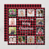 Red Buffalo Kariert 12 Foto Collage Weihnachten (Vorne/Hinten)