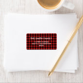 Red Buffalo Kariert Address Labels Adressaufkleber (Insitu)