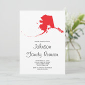 Red Buffalo Kariert Alaska Family Wiedersehen Einladung (Stehend Vorderseite)