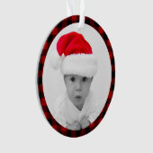 Red Buffalo Kariert - Baby's Foto - Großeltern Ornament (Vorderseite)