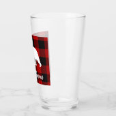 Red Buffalo Kariert & Bear | Geschenk für persönli Glas (Links)