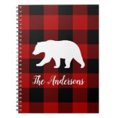 Red Buffalo Kariert & Bear | Geschenk für persönli Notizblock (Vorderseite)