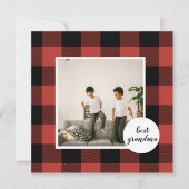 Red Buffalo Kariert Bestes Grandma-Geschenk mit Fo (Vorderseite)