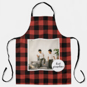 Red Buffalo Kariert Bestes Grandma-Geschenk mit Fo Schürze (Vorderseite)