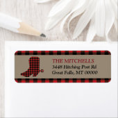 Red Buffalo Kariert Border Cowboy Boot (Insitu)