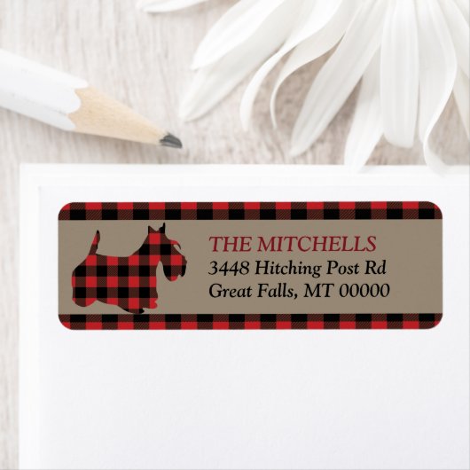 Red Buffalo Kariert Border Scottish Terrier (Insitu)