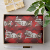 Red Buffalo Kariert Brittany Spaniel Dog Holiday Seidenpapier (Geschenk)