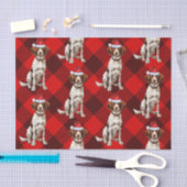 Red Buffalo Kariert Brittany Spaniel Dog Holiday Seidenpapier (Handwerk)